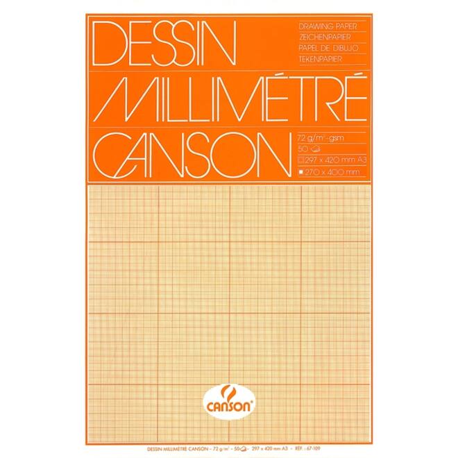 Millimeterblok Canson A3 lichtbruin | Wiltec