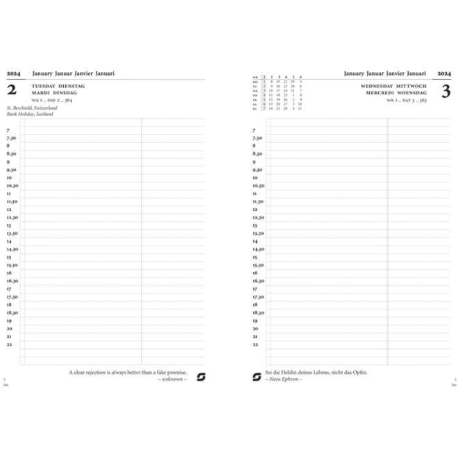 Bind B-5503 Agendavulling 2026 – A5 Dagplanner – 1 Dag Per Pagina – Ma-vr 8-18 Uur – 3 Talig – 6-voudige Perforatie