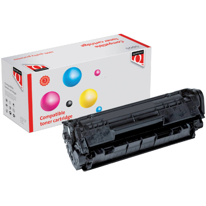 Quantore Tonercartridge Quantore alternatief tbv HP Q2612A 12X zwart | Wiltec